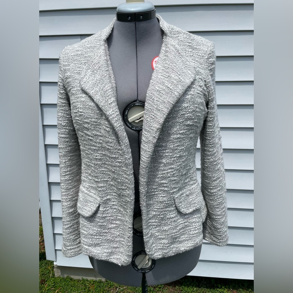 Women's Gray Textured Blazer